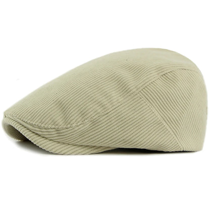 Artist Painter Beret Hats Male Female Flat Cap Adjustable Corduroy Beret Caps