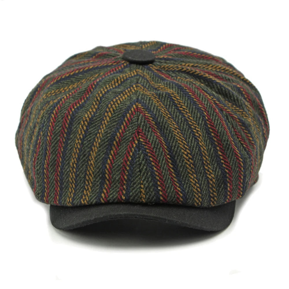 Berets Spring Autumn Hat Caps For Men Women Octagonal Ivy Flat Cap
