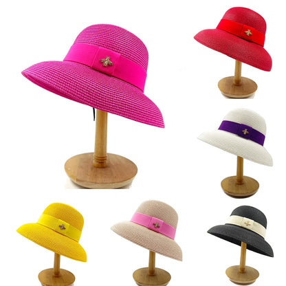 Sun Protection Straw Hat French Elegant Outdoor Beach Travel