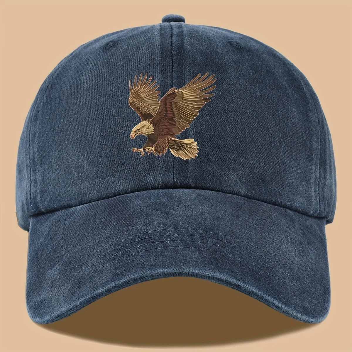 Eagle Print Baseball Cap, Adjustable For Both Men And Women