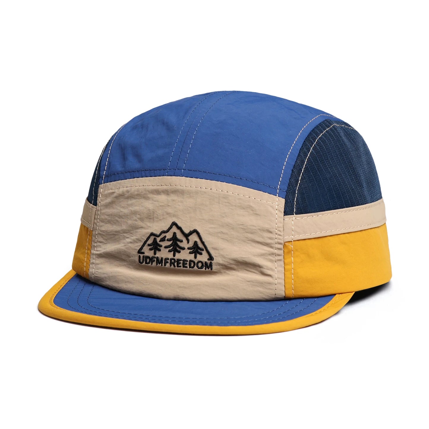 5 Panel Baseball Cap for Men Women, Embroidery Mesh Nylon Quick Dry Breathable