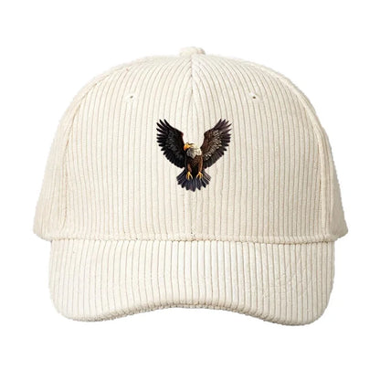 Corduroy Baseball Cap Men American Eagle Design Patriotic Wildlife Sun Hat
