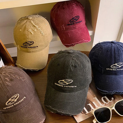 Retro Women Baseball Cap Letter Embroidery Snapback Hat