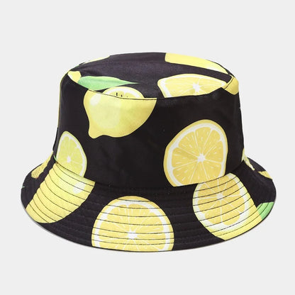 Creative Printed Fruit Pattern Bucket Cap