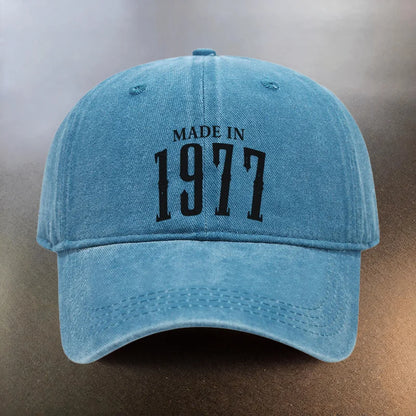 A Vintage 1977 Printed Washed Hat
