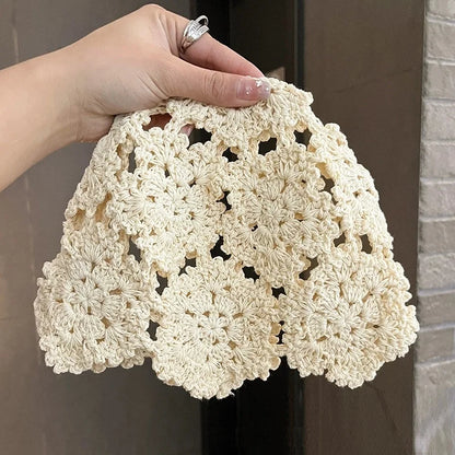Bohemian Hand-Woven Cut Out Hooded Hat For Women