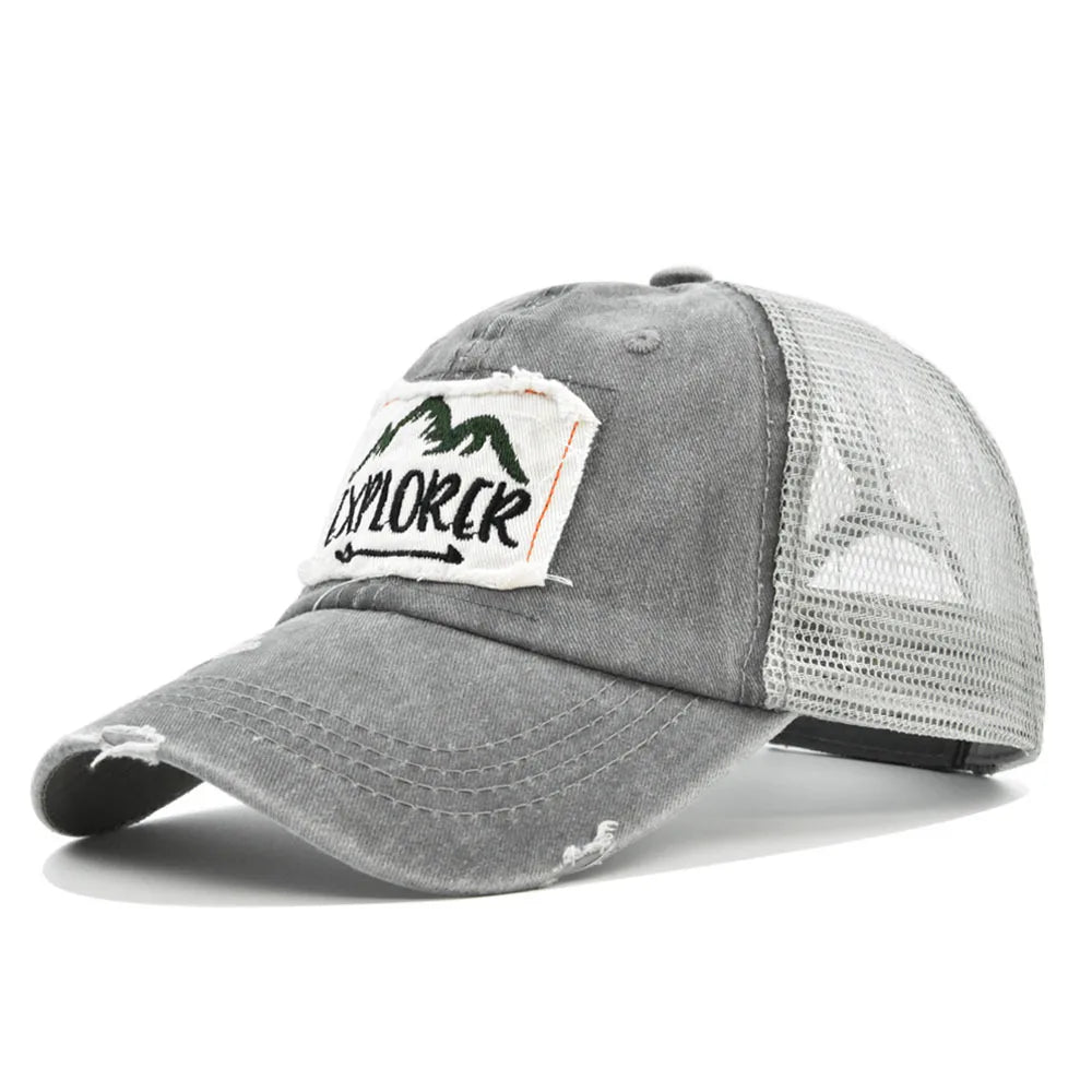 Outdoor Casual Cap For Men Women Simple Letter Patch Design Baseball Cap Summer
