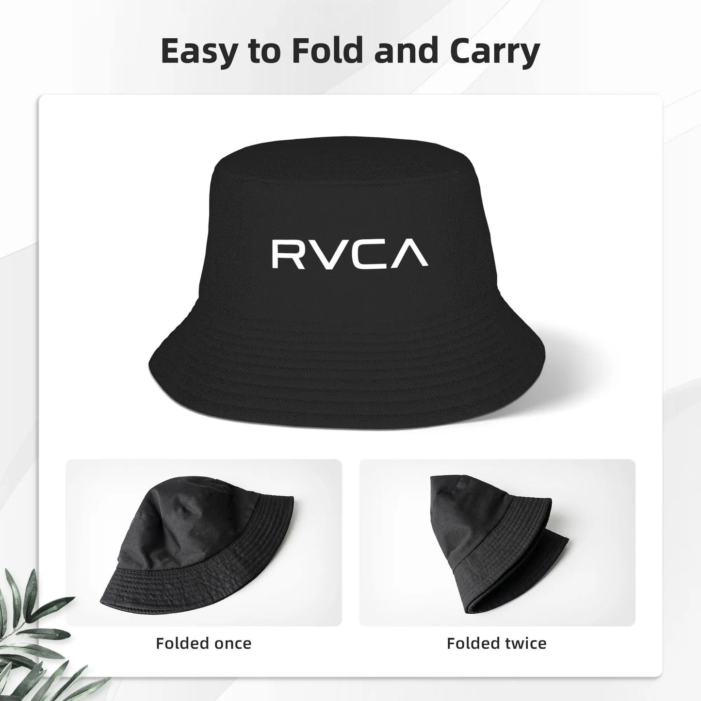 RVCA Design Bucket Hat Panama Bob Hats Outdoor Fashion Reversible