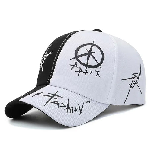 Spring/Summer New Korean Fashion Letter Baseball Hat with Personalized Splicing Print Street