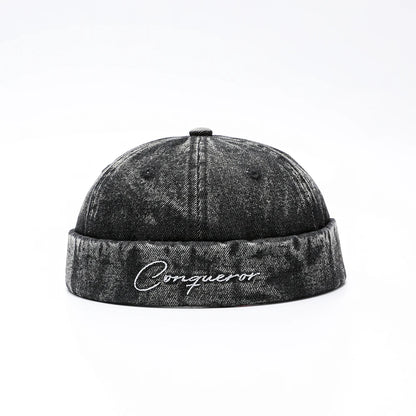 Denim Docker Hat Fashion Brimless Beanie Hat