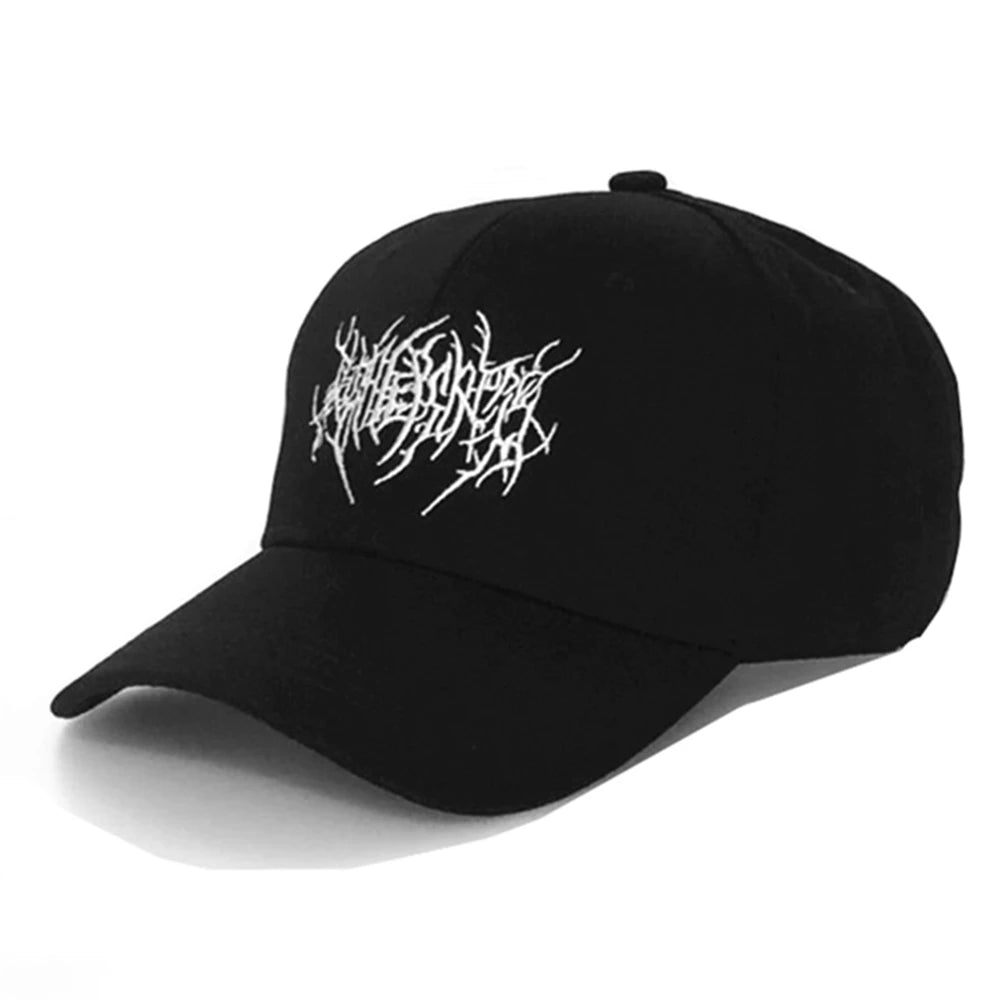 Embroidery Gothic Street Punk Frauen Baseball Cap Men Cotton