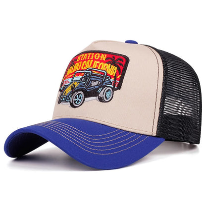 Net Hat Coconut Tree Retro Convertible Car Truck Hat Men's Street Baseball Hat