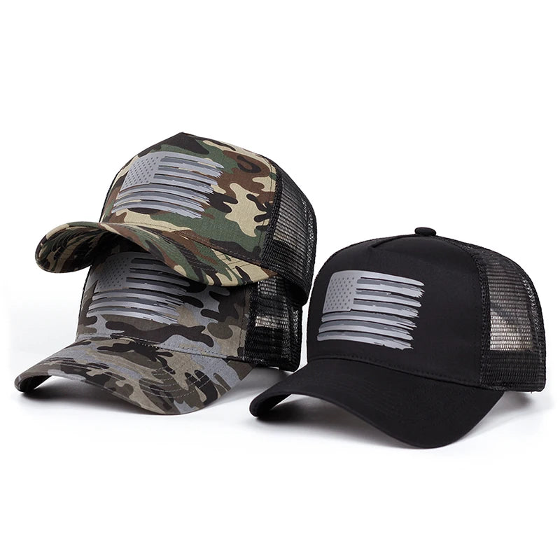 Fashion Baseball Hat American Flag Printed Street Hip Hop Hat Outdoor