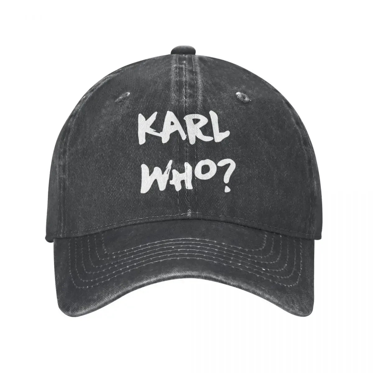 Vintage Karl Who Slogan Baseball Cap Unisex Style