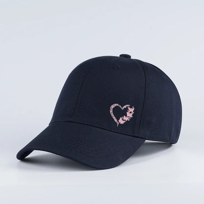 Butterfly Heart Print Baseball Cap