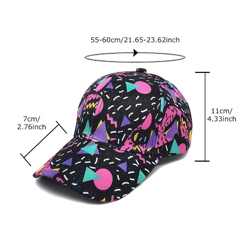 Four Seasons Polyester Graffiti Print Casquette Baseball Cap