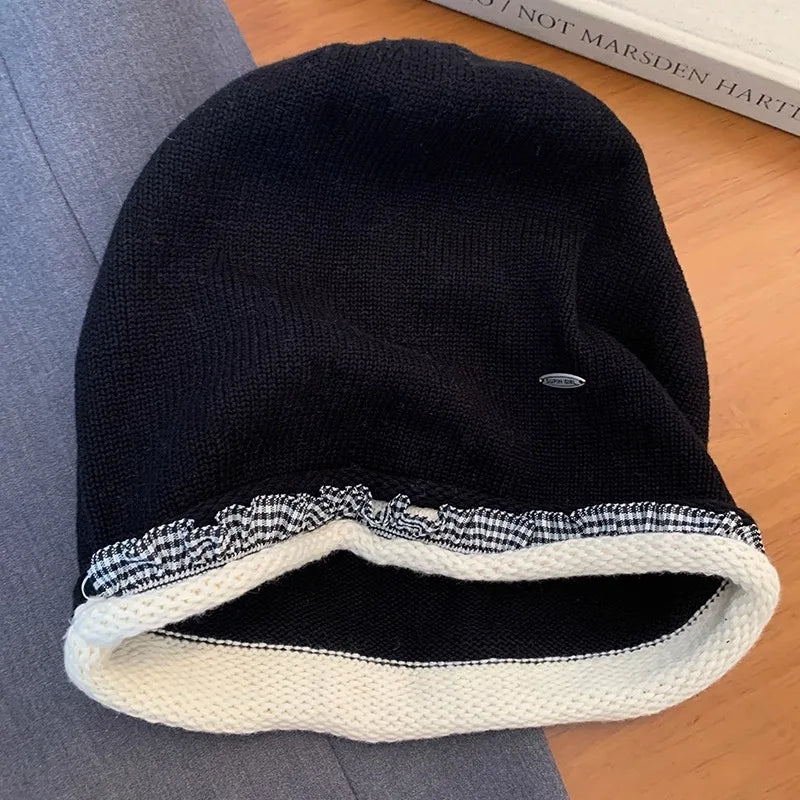 Retro Laid-Back Knitted Hat Hugger Toque Cap