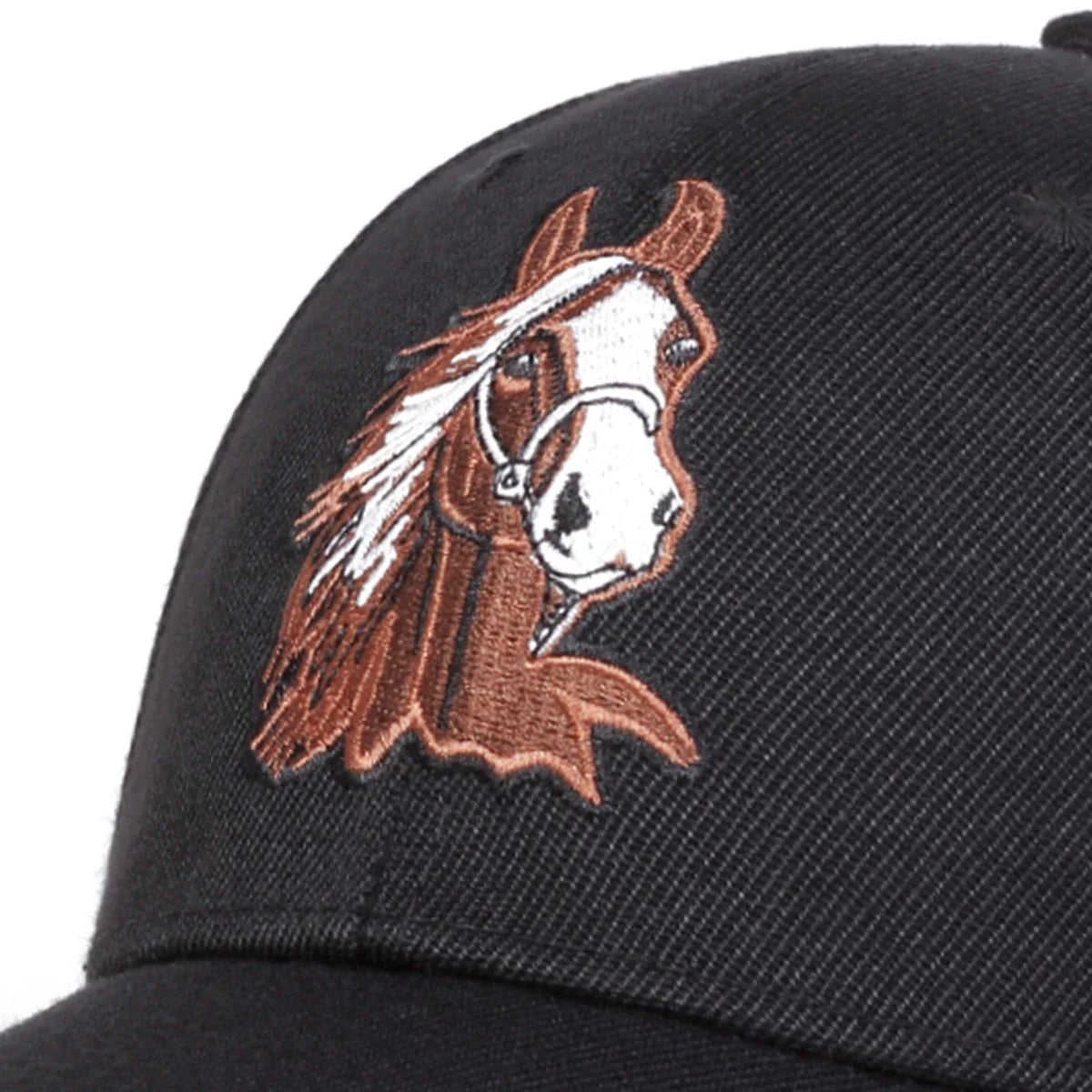 Unisex Horse Embroidery Baseball Caps Spring Autumn Outdoor
