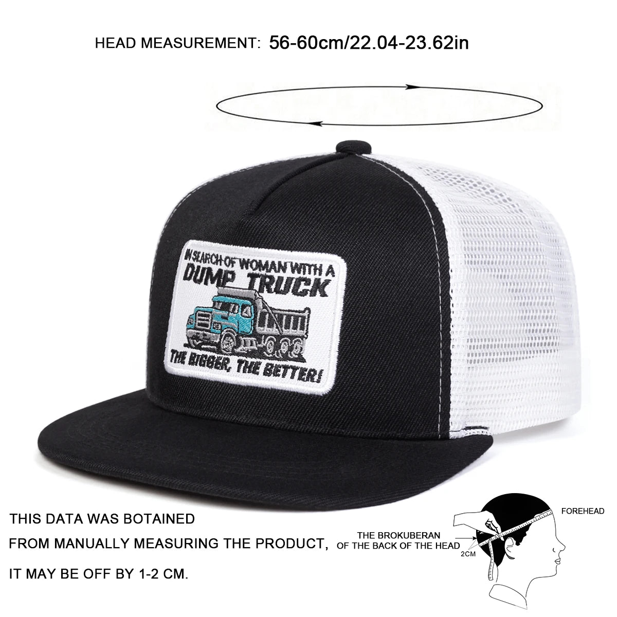 Unisex Dump Truck Letter Embroidery Hip-hop Net Hats Spring and Summer