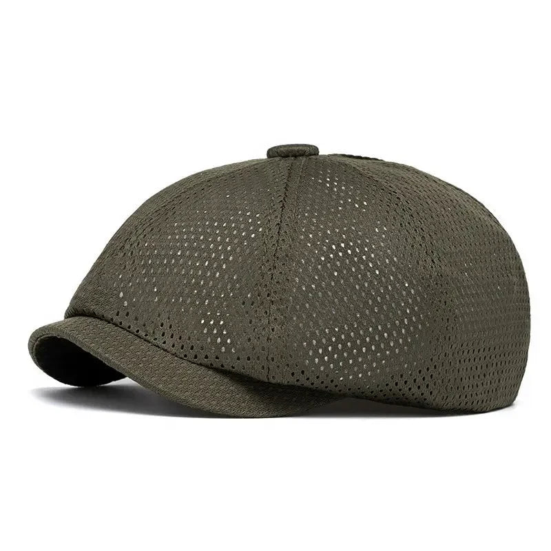 Spring And Summer Cotton Solid Newsboy Caps Flat Peaked Cap
