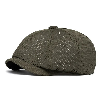 Spring And Summer Cotton Solid Newsboy Caps Flat Peaked Cap