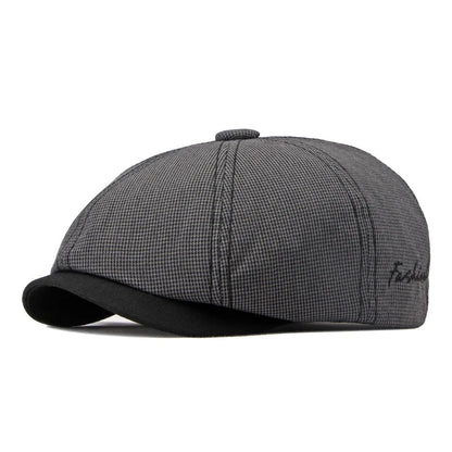 Casual Newsboy Caps Men Cotton Flat Cap Octagonal Hats