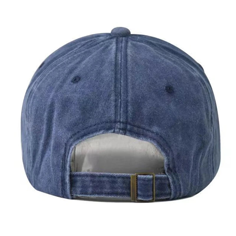 Unisex Washed Cotton Cap Mountain Embroidery Vintage Baseball Cap Men Women