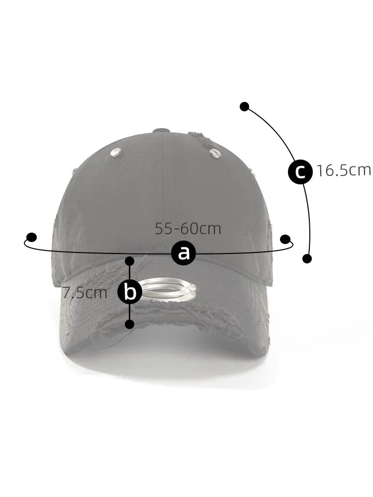 2025 Washed Ripped Vintage Baseball Cap Men Women