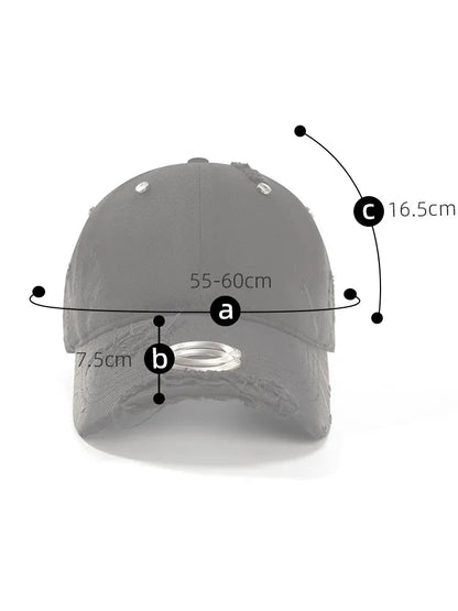2025 Washed Ripped Vintage Baseball Cap Men Women