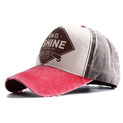 High Quality Vintage Letter Print Baseball Cap Men Women