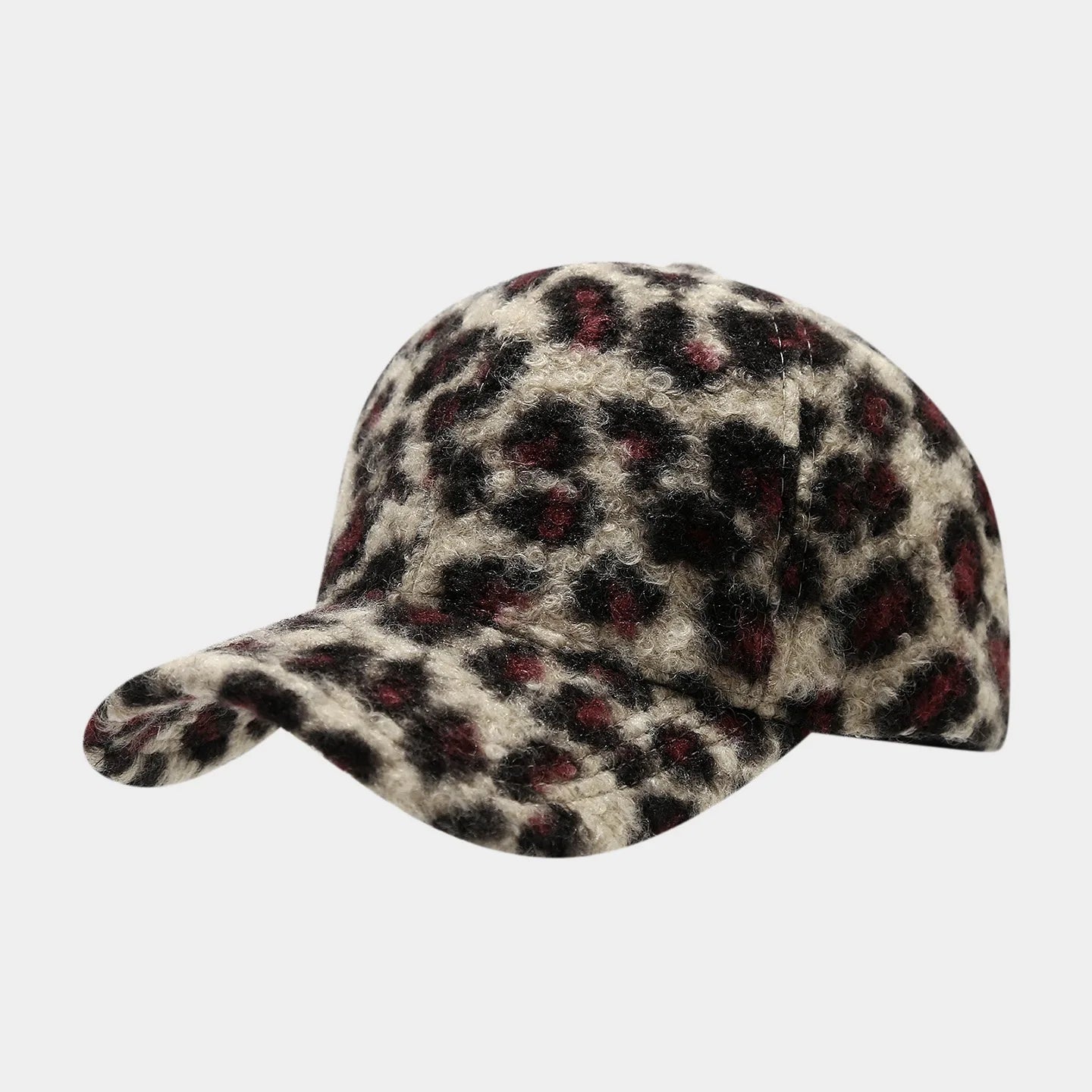 Autumn And Winter New Hat Ladies Leopard Print Hard Top Baseball Cap