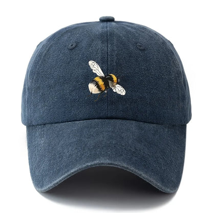 Cartoon Bee Patterned Baseball Cap with Lightweight Curved Brim Suitable for Outdoor Camping
