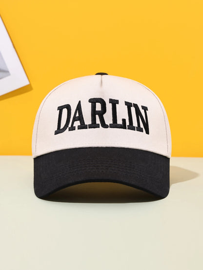 Darlin Embroidered Color Blocked Baseball Cap