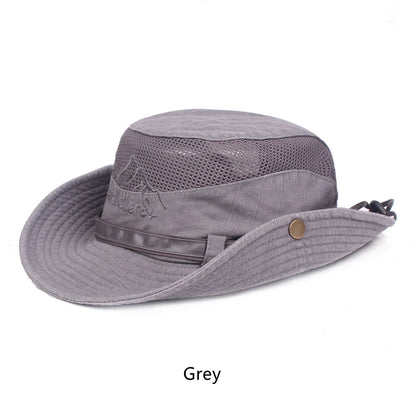 New Outdoor Bucket Hat Men Summer Breathable Panama Cap