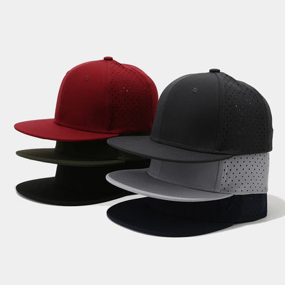 Full Closed Flat Brim Snapback Cap Unisex Hip Hop Men Women