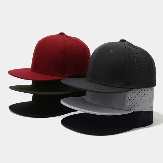 Full Closed Flat Brim Snapback Cap Unisex Hip Hop Men Women
