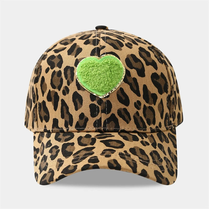 Leopard Print Baseball Caps Unisex Embroidery Spring Autumn