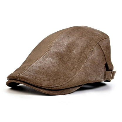 British Retro Beret, Newsboy Cap, Matte Texture Forward Cap, Casual Style Peaked Cap