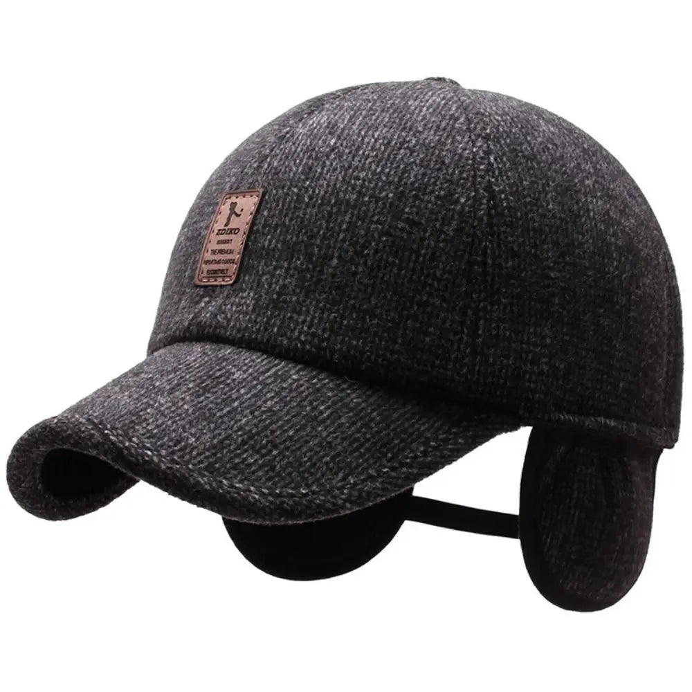 High Quality Autumn Winter Thick Earmuffs Hat Warm Adjustable Earmuffs Baseball Cap Casual Simple Outdoor Hats