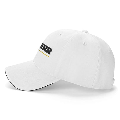 Casual Baseball Cap White Yellow Liebherr Letters