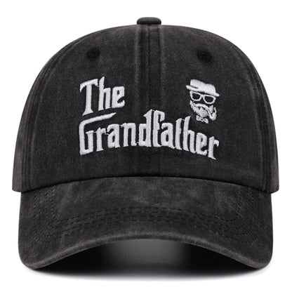 The Grandfather Washed Baseball Cap Retro Casual Women Men Dad Hat Denim Embroidered Hat