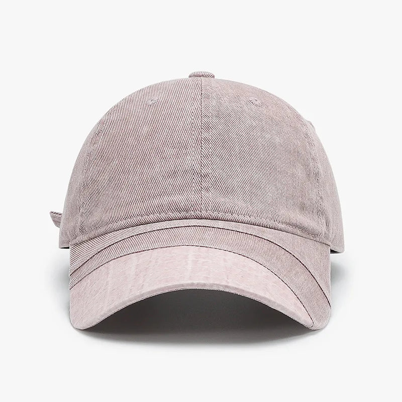Spring Autumn Solid Color Washed Baseball Cap