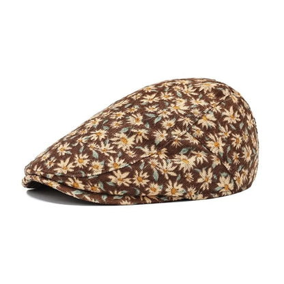 Fashion Retro Floral Beret Hat Fishing Casual Outdoor