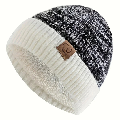 Women Brimless Cap Women Men Warm Lined Knit Ski Beanie Knitted Hats