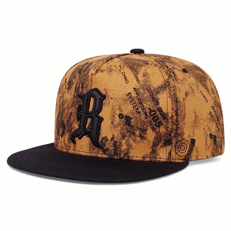 2026 New Fashion Baseball Hat R Graffiti Embroidery Hip Hop Skateboarding Hat