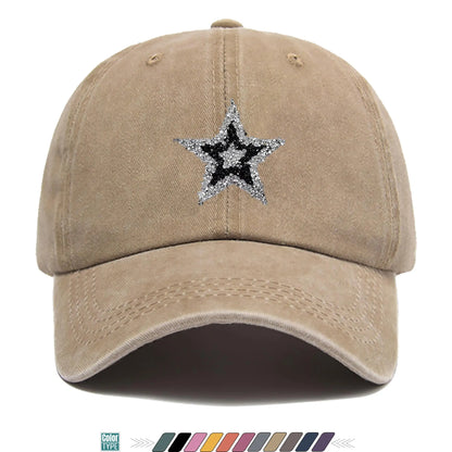 Sparkling Rhinestone Star Trucker Hat - Unisex Baseball Cap