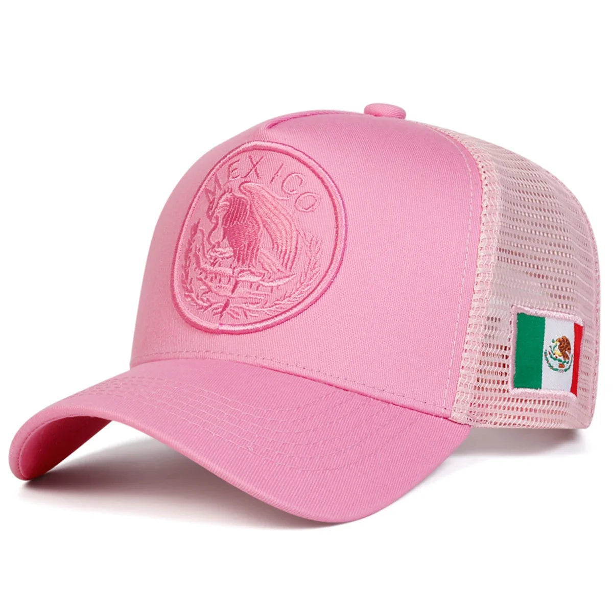 Unisex Mexican Flag Embroidery Baseball Net Caps