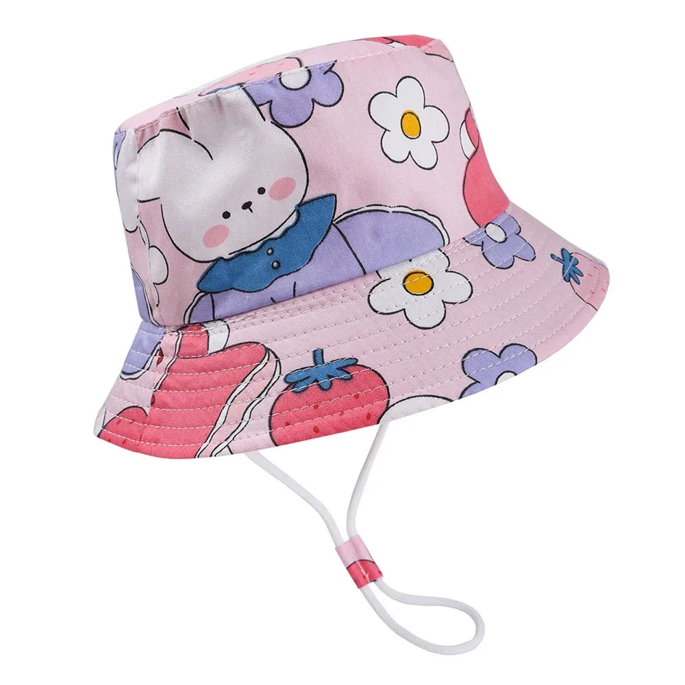 Beach Sun Cap Cartoon Autumn Kids Fisherman's Cap Outdoor Baby Sun Hat