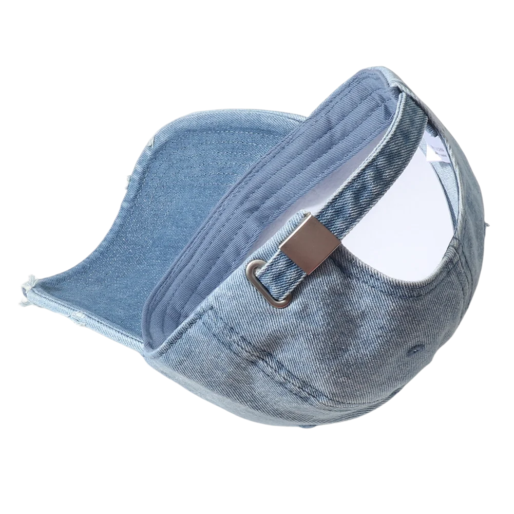 New Letter C Embroidered Washed Denim Baseball Cap
