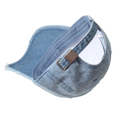 New Letter C Embroidered Washed Denim Baseball Cap